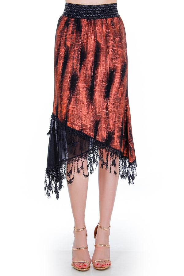 Fusta pictata jerse  Liza Panait Liza Panait Online Boutique